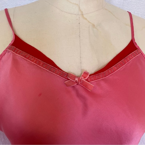 Pure silk L/XL pink/red camisole - Picture 2 of 4